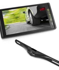 Rearview Backup Camera & Monitor Parking/Reverse System, 9'' Display, Night Vision, Waterproof Cam, Distance Scale Lines, Swivel Angle Adjustable (PLCM9200)