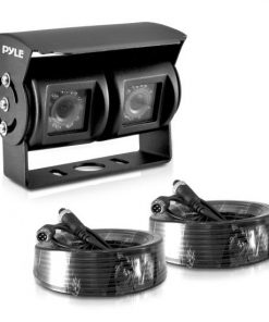 Dual Weatherproof Rearview Backup Camera, IR Night Vision, Commercial Grade, DC 12-24V for Bus, Truck, Trailer, Van (PLCMTR26)
