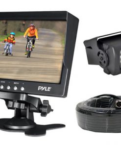 Weatherproof Rearview Backup Camera System Kit with 7’’ LCD Color Monitor, IR Night Vision Camera,  Dual DC Voltage 12-24 for Bus, Truck, Trailer, Van (RBPLCMTR71)