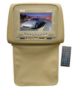 Adjustable Headrests w/ Built-In 7'' TFT/LCD Monitor w/ Built in DVD Player & IR/FM Transmitter With Cover (Tan) (RBPLD72TN)