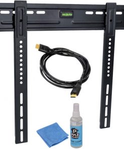 Super Slim Low-profile TV Mount Fits 26-42 Inch Tv, HDMI Cable, and Screen Cleaner Kit (PLEDTKIT1)