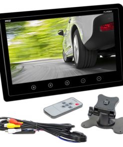 9.2'' Hi-Res Widescreen Digital Monitor Display Screen, Dual RCA Video Input Connectors, Detachable Shroud Mount Housing (Black) (PLHR95B)