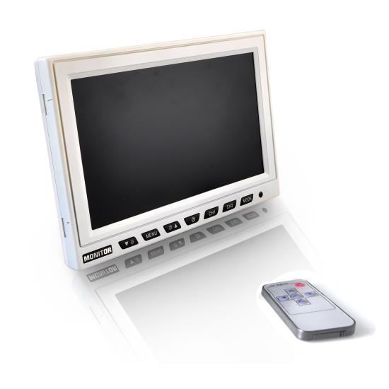 9'' TFT LCD Headrest Monitor w/ Stand (White) (RBPLHR97W)