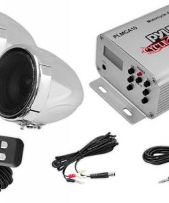 100 Watts Motorcycle/ATV/Snowmobile Mount MP3/Ipod Amplifier with Dual handle-bar Mount Weatherproof speakers W/FM Radio (RBPLMCA10)