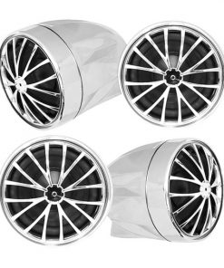 (4) Speakers - 800 Watt Weatherproof Speaker Kit for Motorcycle, ATV, Snowmobile - Includes Amplifier, Handle-Bar Mounts & iPod/MP3 Input (RBPLMCA70)