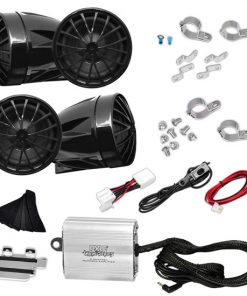 800 Watts Motorcycle/ATV/Snowmobile Mount Amplifier w/Dual handle-bar Mount Weatherproof speakers w/MP3/Ipod Input (RBPLMCA76)