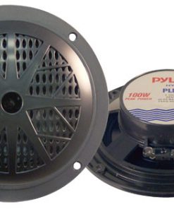 Dual 5.25'' Waterproof Marine Speakers, 2-Way Full Range Stereo Sound, 100 Watt, Black (PLMR51B)