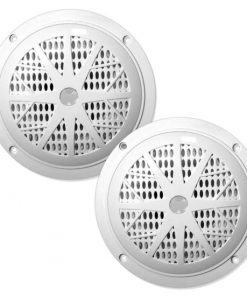 Dual 5.25'' Waterproof Marine Speakers, 2-Way Full Range Stereo Sound, 100 Watt, White (PLMR51W)