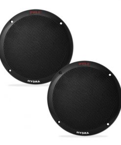 Dual 6.5'' Waterproof Marine Speakers, 2-Way Full Range Stereo Sound, 400 Watt, Black (PLMR605B)