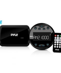 Bluetooth Marine Stereo Radio Receiver System, Water-Resistant/Weatherproof, LCD Display, MP3/USB Reader, AM/FM Radio, Remote Control (PLMR93W)