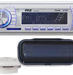 In-Dash Marine AM/FM PLL Tuning Radio w/USB/SD/MMC Reader, Stereo Cover, 6.5'' Speakers, And USB Drive (RBPLMRKIT101)