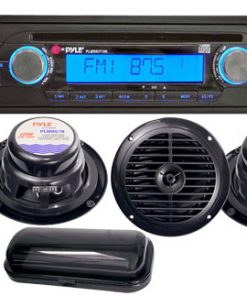 AM/FM In-Dash Marine CD Player W/CD/CDR/CDRW/MP3 & Splash Proof Radio Cover (Black Color) (RBPLMRKIT106)