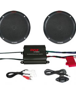 2 Channel 400 Watt Waterproof Micro Marine Amplifier & 6.5'' Speaker System (PLMRKT2B)