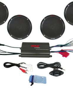 4 Channel 800 Watt Waterproof Micro Marine Amplifier & 6.5'' Speaker System (RBPLMRKT4B)