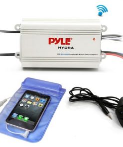 Bluetooth Marine Amplifier Kit, 4-Ch. Waterproof Audio Power Amp System (PLMRMB4CW)