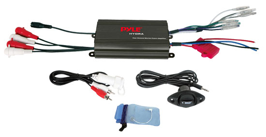 4 Channel 800 Watt Waterproof Micro Marine Amplifier (PLMRMP3B)