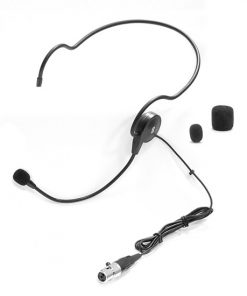 Cardioid Headset Microphone, Flexible Wired Boom (4-Pin Mini XLR Connector Jack) for Shure Mic Systems (PLMS40)