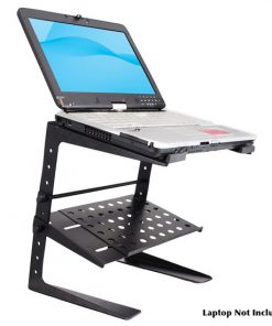Laptop Computer Stand For DJ W/Storage Shelf (PLPTS26)