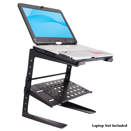 Laptop Computer Stand For DJ W/Storage Shelf (PLPTS26)