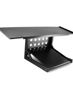 Universal Device Studio Equipment Tabletop Stand Holder Mount, DJ Sound System Workstation, Two-Tier Shelves (PLPTS47)