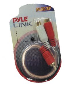 Dual Female to Single Male RCA ''Y'' Connector (PLRC2F)