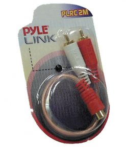 Dual Male to Single Female RCA ''Y'' Connector (PLRC2M)