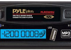 AM/FM Radio Digital Display Auto Reverse Car Cassette Player MP3 Compatible Built-In USB/AUX-In (RBPLRCS20U)