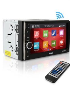 6.5” Touch Screen Stereo Radio Receiver with Bluetooth Streaming, Hands-Free Call Answering, USB/SD Memory Card Readers, AUX/MP3 Input, Double DIN (PLRUB69)