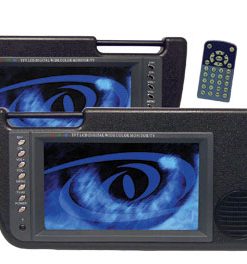 Pair of 7'' TFT Sun Visor Monitors w/Built in TV Tuners Black (RBPLVS72TBK)