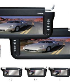 Pair of 10.2'' TFT/LCD Left & Right Sun Visor Monitors (Black Color) (RBPLVSR10BK)