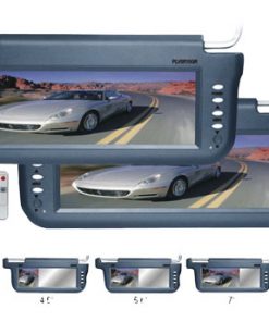 Pair of 10.2'' TFT/LCD Left & Right Sun Visor Monitors (Grey Color) (RBPLVSR10GR)