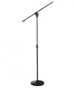 Universal Compact Base  Microphone Stand - Adjustable & Extendable Boom (PMKS15)