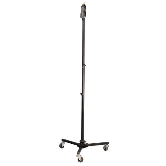 Universal Tripod Microphone Stand With Wheels - Easy Grip Height Adjustable & Extendable (PMKS45)