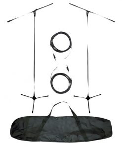 Dual Tripod Microphone Stand Kit w/ Dual 1/4'' to XLR Mic Cables & 1 Bag Kit (PMKSKT10)