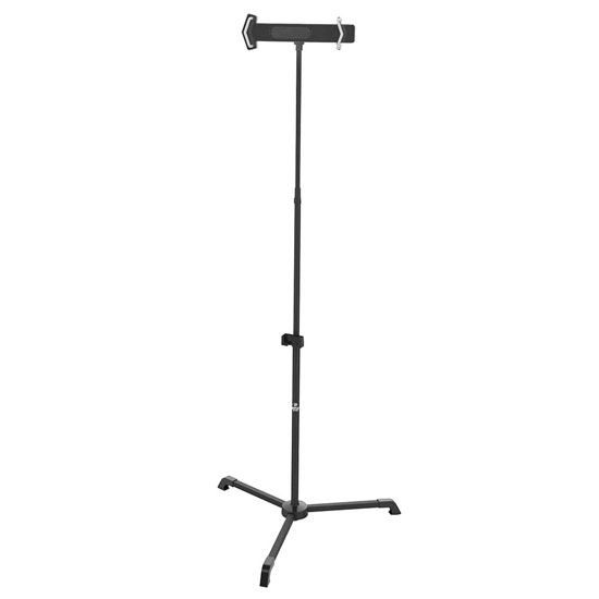 Secure & Anti-Theft Key Lock Tablet Tripod Floor Stand Holder with Adjustable, Bendable, Rotating Swivel Gooseneck, USB Charge Port & Sturdy Tempered Glass Base for iPad, Kindle, Android, eReader, Samsung Galaxy, Nexus, etc. (PMKSPAD4LK)