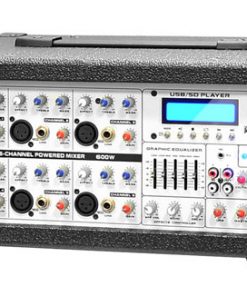 6-Channel 600 Watt Bluetooth Mixer with Balanced Mic & Line Inputs, USB & SD Card Readers (PMX640BT)