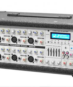8-Channel 800 Watt Bluetooth Mixer with Balanced Mic & Line Inputs, USB & SD Card Readers (RBPMX840BT)