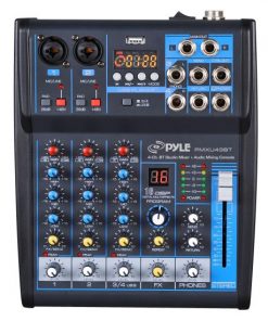 4-Ch. Bluetooth Studio Mixer - DJ Controller Audio Mixing Console System (PMXU43BT)