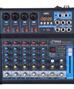 6-Ch. Bluetooth Studio Mixer - DJ Controller Audio Mixing Console System (PMXU63BT)