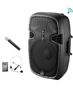Wireless & Portable Bluetooth PA Speaker, Active-Powered Loudspeaker System, FM Stereo Radio, Built-in Rechargeable Battery, USB/SD Readers, Includes Handheld Microphone, Recording Ability, FM Radio, 1000 Watt, 10'' Subwoofer (PPHP109WMU)