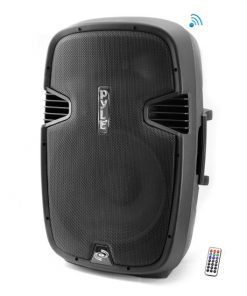 Bluetooth 1400 Watt 15'' PA Speaker System, Bi-Amp, 2-Way Full Range, Class-D, Built-in 30 Pin iPod Dock, USB Flash/SD Memory Card Readers, Record Function, Remote Control (RBPPHP1547UIB)