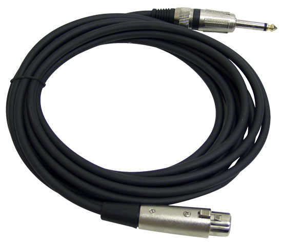 15ft. Professional Microphone Cable 1/4'' Male to XLR Female (PPMJL15)