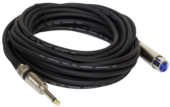 30ft. Professional Microphone Cable 1/4'' Male to XLR Female (PPMJL30)