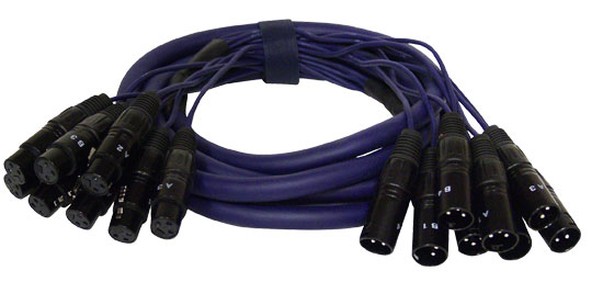20 Ft. 8 Channel XLR Male to XLR Female Snake Cable (PPSN821)