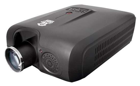 Widescreen Projector with Up To 200-Inch Viewing Screen, Built-In Speakers, & Accepts 1080p Signals (RBPRJ3D89)