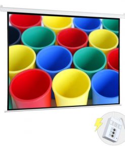 84" Motorized Projector Screen, Electronic Automatic Projection Display, Includes Remote Control (PRJELMT86)