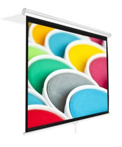 Universal 72-Inch Roll-Down Pull-Down Manual Projection Screen (42.5'' x 56.6'') Matte White (PRJSM7206)