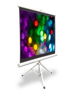 50-inch Video Projector Screen, Easy Fold-Out & Roll-Up Projection Display, Tripod Stand Style (PRJTP52)