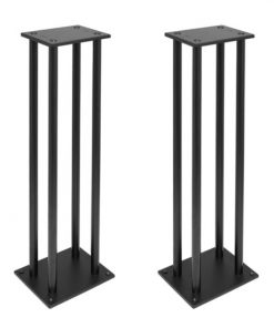 Dual Heavy-Duty Steel Support Bookshelf / Monitor Speaker Stand Mounts (PSTND14)