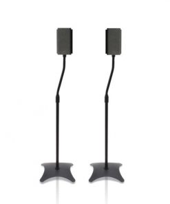 Dual Universal Speaker Bracket Stand Mounts, Adjustable Height for Satellite Speakers (PSTND19)